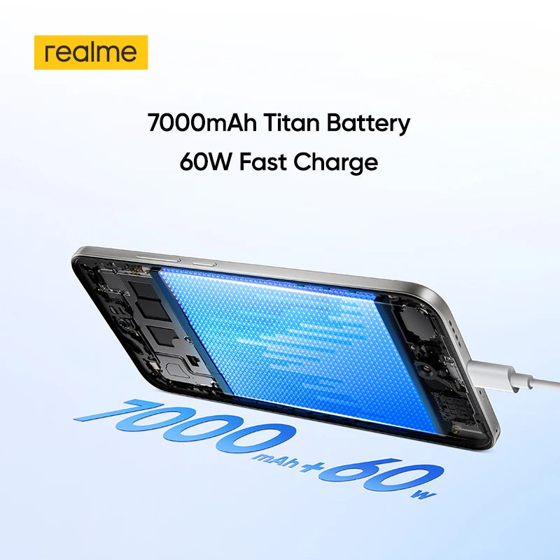 realme 16 5G Smartphone NFC 6.57" 120Hz AMOLED Display Dual 50MP AI Camera 7000mAh Battery 60W Charge IP69 Pro