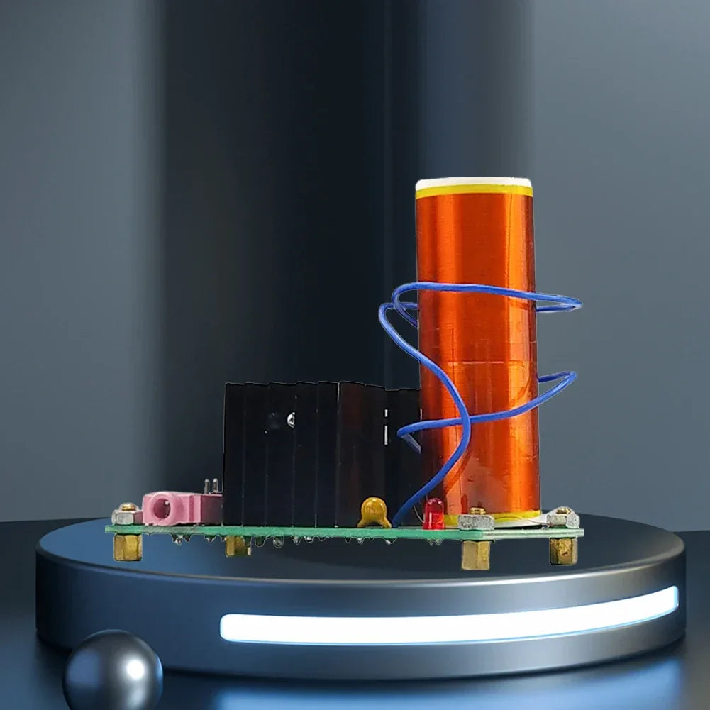 Mini for Tesla Coil DIY Kits Arc Experiment Wireless Transmission High Temperature High Pressure Plasma DC15-24V 15W 2A