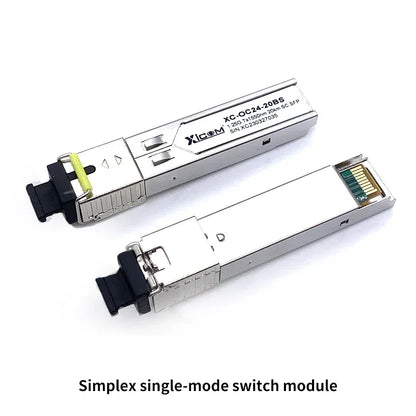 FTTH 1.25G RJ45 SFP 3/10/20km Gigabit Module 10GBase-Tx Ethernet Fiber Optic Module FTTH Compatible with Cisco/Mikrotik Switch