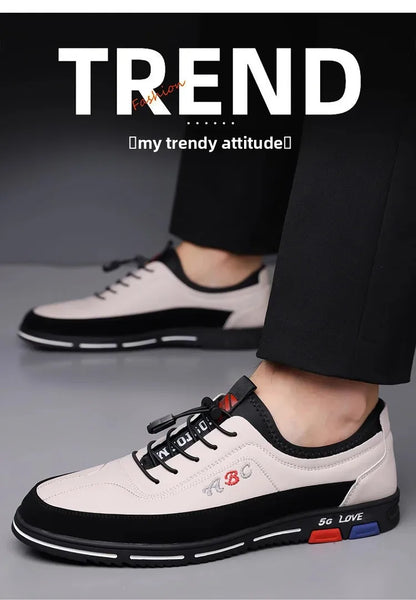 Extra Large Men's Shoes Casual Soft Bottom Leather Spring Autumn New Style 46 47 48 Trendy Shoes Comfortable Rubber Sole