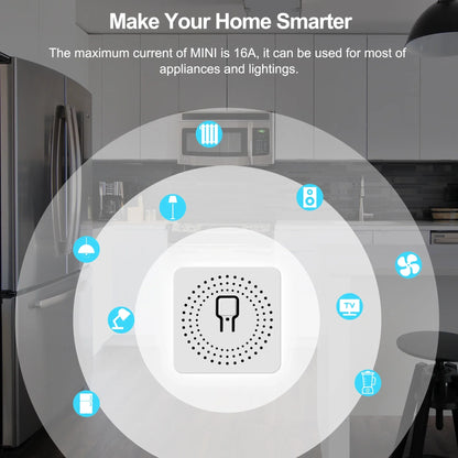16A Wifi Smart Switch Smart Home Light Switches Module 2 Way Control Work with Tuya Smart Life Alexa Google Home Switch