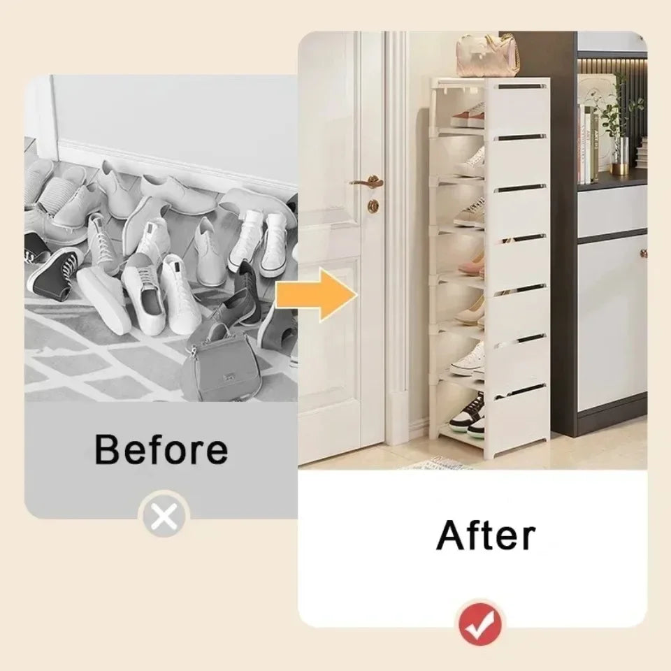 Multiple Layers Shoe Organizer Shoe Rack Organizer Space Saving Rack For Wall Corner Stackable Shelf  Adjustable Saving Cabinet