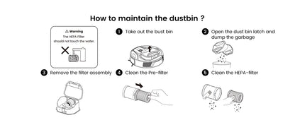 Lefant M320 cordless Robot Vacuum Cleaner and mop, 6000Pa ,210 Mins Runtime,Self-Charging,Ideal for Hard Floor, Pet Hair,Carpet