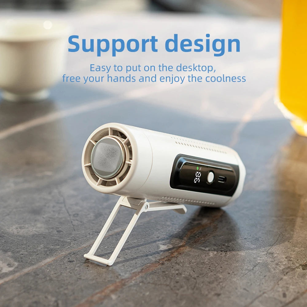 USB Rechargeable Mini Travel Fan 3000mAh High Battery Capacity 3-in-1 Handheld Neck Fan with 199 Levels Wind Speed Pocket Fan