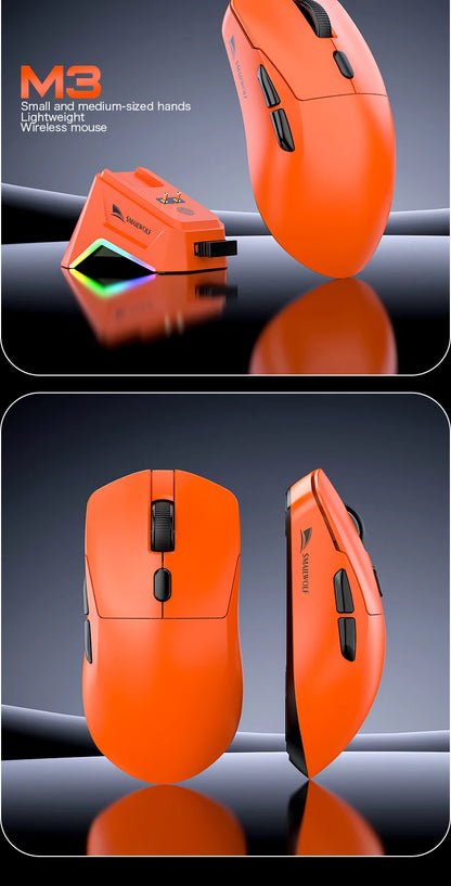 SMAILWOLF M3 PRO Wireless Bluetooth three-mode mouse E-sports gaming laptop desktop PAW3311 wired home Lightweight FPS