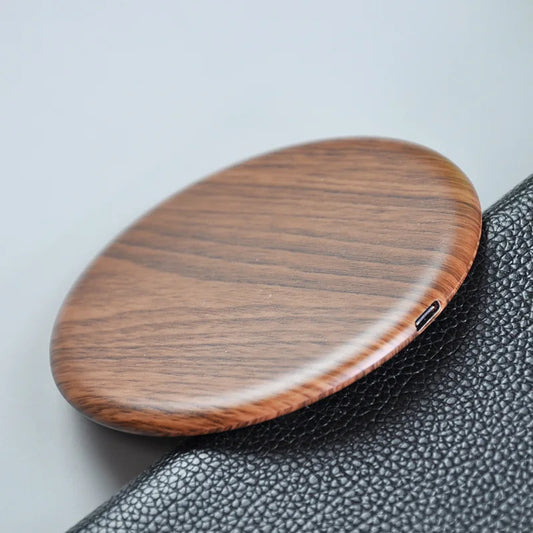 Wireless Charger Stylish Wood Quick Charge for Mobile Phone 15W Max Fast Charging Wooden Wireless Charger with QI-Enabled Device