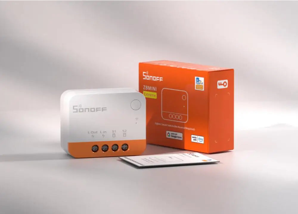 SONOFF ZBMINI L2 Extreme ZigBee Smart Switch No Neutral Wire Required 1-Gang 2-Way Control Switch Alexa Voice Work with ZBBridge