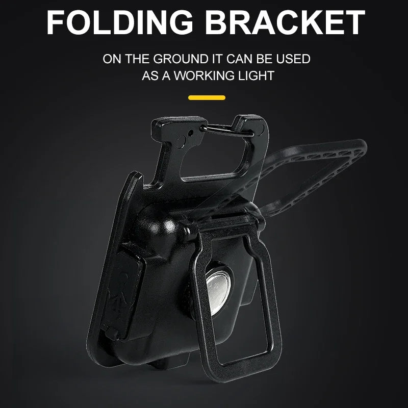 Super Bright MINI COB Keychain Flashlight Charging Lamp Camping Lights with Magnet 4 Lighting Modes for Camping Home
