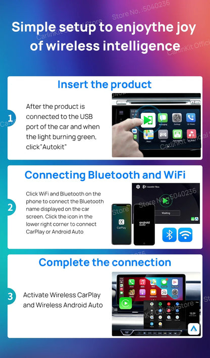 CarlinKit CarPlay Ai Box Android 13 Plus QCM6125 8-core Wireless Android Auto& CarPlay Car USB Adapter FOTA Upgrade For Netflix