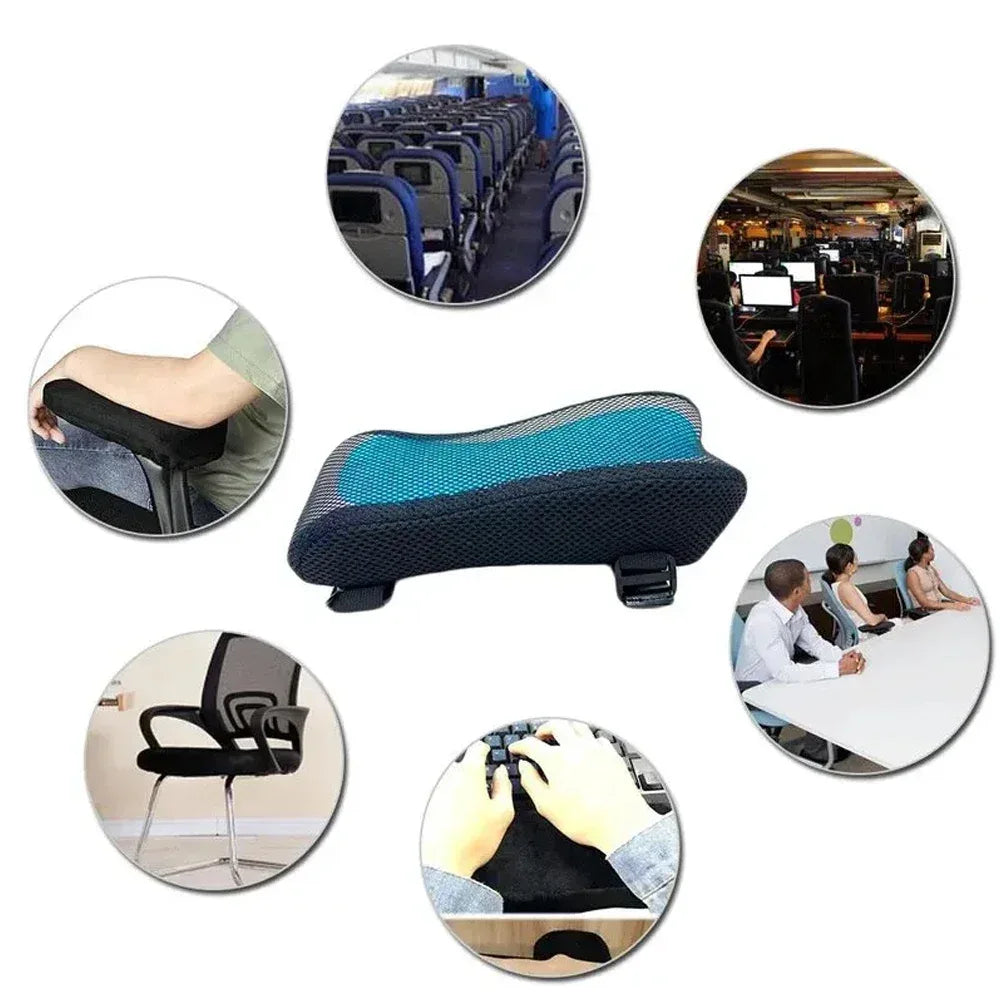 Office Chair Arm Pads with Cooling Gel,Memory Foam Armrest Pads for Gaming Chair Arm Rest Covers for Desk Chair Armrest Cushions