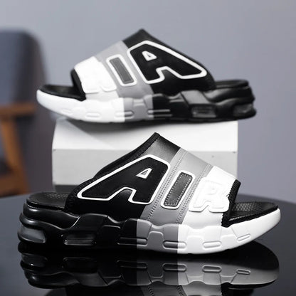 High Quality Slippers for Men Air Cushion Design Slide Man Summer New PVC Soft Non Slip Mens Sports Flip Flops Chanclas Hombrew
