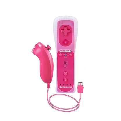 a Whole Set Remote Controller with Nunchuck Controller for  Wii Games Control for Wii Console Wireless Gamepad with Motion Plus