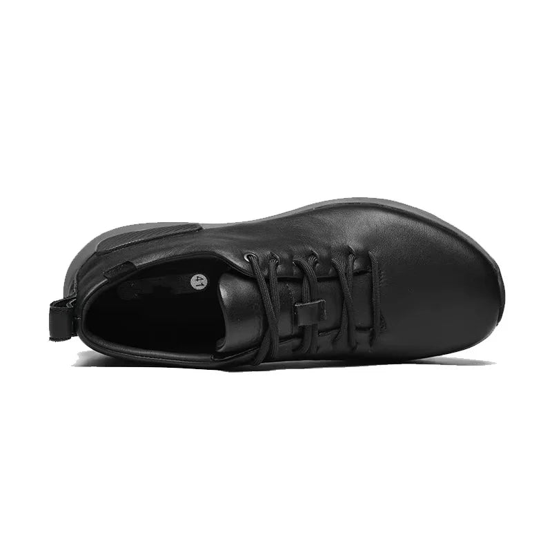 Genuine Leather Men Shoes Casual Sneakers Breathable Walking Slip On Platform Shoes Man Flats Sports Shoes Zapatillas