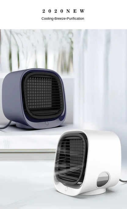 New Desktop Water Cooling Fan Mini Refrigeration Air Conditioner USB Air Cooler Convenient Mobile Humidification High Wind Spray
