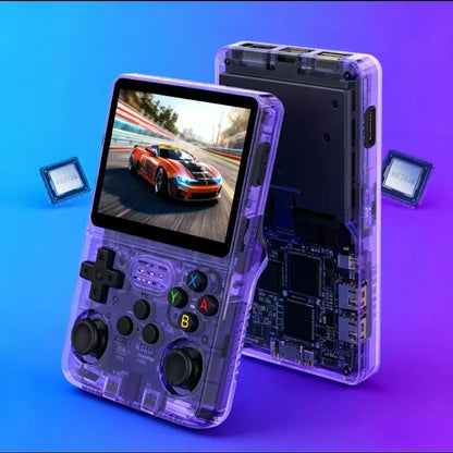 R36S Retro Handheld Video Game Console Arkos System 3.5 Inch IPS Screen 128GB Portable Pocket Game Player for Kids