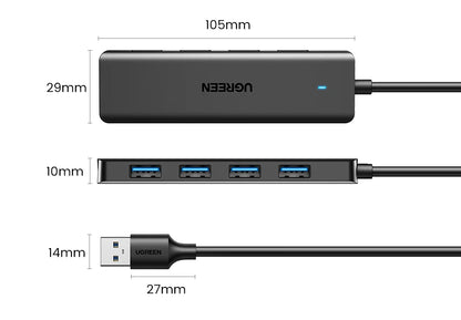 UGREEN USB 3.0 HUB 4 Ports USB-C HUB Slim for Mouse Keyboard Compatible with MacBook Pro Air Laptop Desktop PC Xbox PS5 Splitter