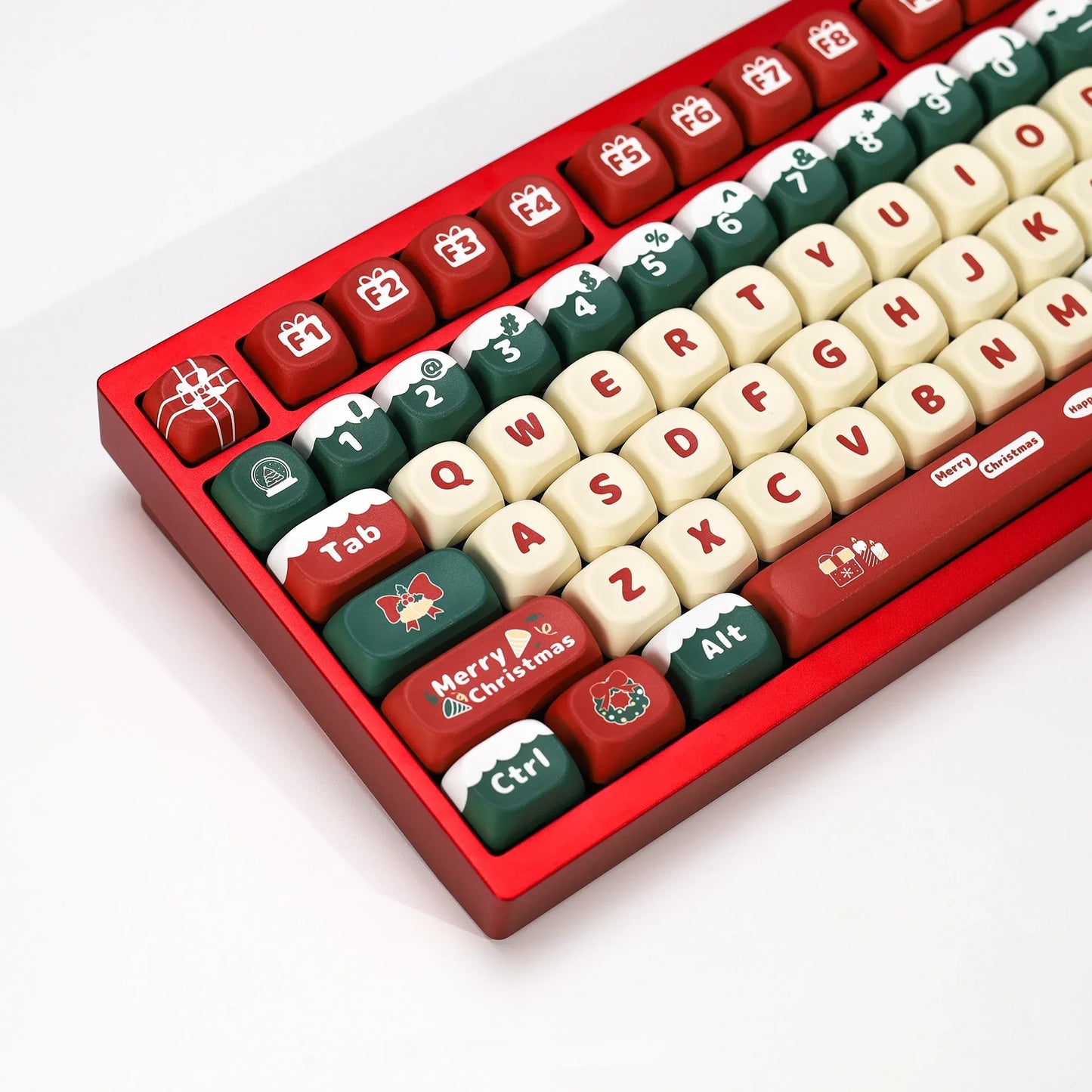 KBDiy Christmas Carnival Keycap Gift KOA Profile Sublimation PBT ISO Keycaps For 60 Wooting Magnetic Mechanical Keyboard Gaming