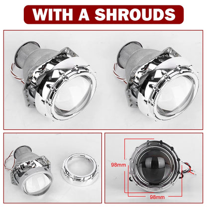 3 inch Projector Lens H7 For Hella 3R Headlights Retrofit Kit Single Xenon Moto Low Beam Auto Lamp H7 D2S D2H LED HID Car Light
