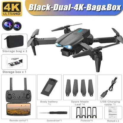 New E99Pro RC Drone 4K Professinal With 1080P Wide Angle HD Camera Foldable Helicopter WIFI FPV Height Hold Gift Toy ﻿