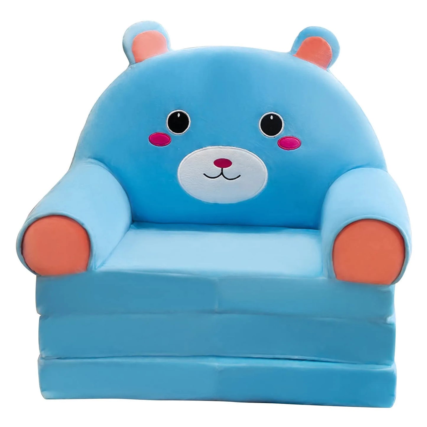 Plush Sofa Backrest Armchair 2 In 1 Foldable Cute Cartoon Lazy Sofa Children Flip Open Sofa Bed For Bedroom Folding Sofa Bed