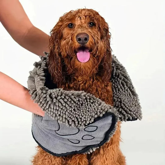 1Pcs Super Absorbent Pet Bath Towel Quick-drying Cat Towels Convenient Soft Bath Robe Dry Pet Cleaning Washcloth Dog Accessories by PDG ibma
