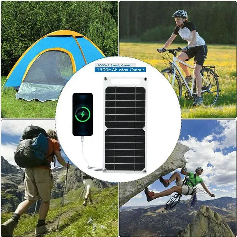 Portable 25-35W Solar Panel. Waterproof, for outdoor hiking/camping. USB mobile phone charging bank & battery charger.