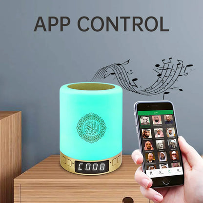Muslim Arabic Koran Azan Clock Islam Night Light Wireless Bluetooth Speaker Quran Portable Bright Lamp Arab Islamic Holy Ramadan