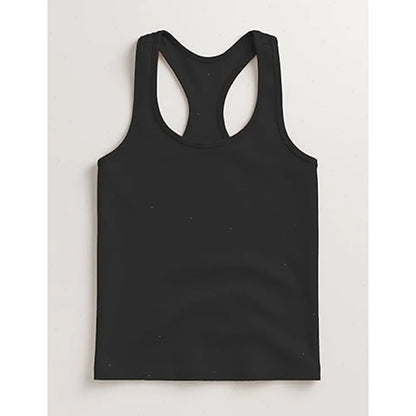 Boys Round Neck Sleeveless Stretch Undershirt Girls Seamless Cotton Wide Strap Racerback Tank Children Kids Vests 2T-14 Years