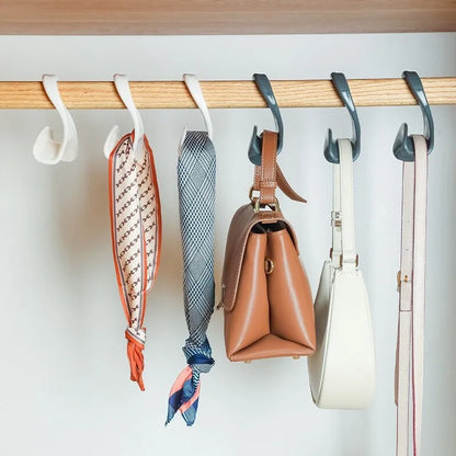 3-20pcs Widen Plastics Hanger Connection Hook Stackable Space Saving Storage Multifunctional Bag and Hat Hanging Rack