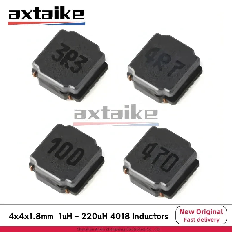 50PCS 4*4*1.8mm 1uH 2.2uH 3.3uH 4.7uH 6.8uH 10uH 15uH 22uH 33uH 47uH 68uH 100uH 2R2 4R7 470 101 221 SMD 4018 Power Inductors IC
