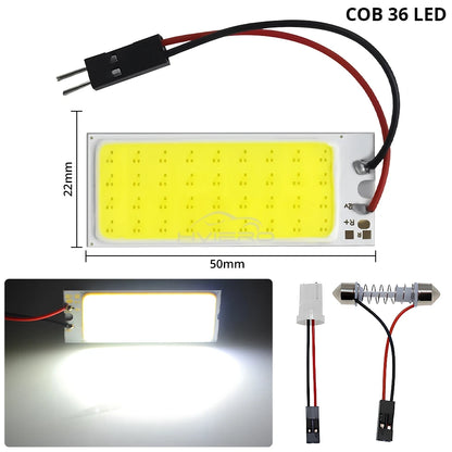 T10 C5W Car Led Cob 16/24/36/48SMD White Parking Bulb Auto Interior Reading Panel Lamp Super Bright Festoon License Plate Lights