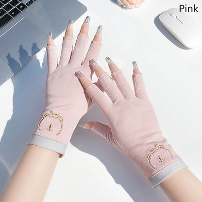 1 Pair Anti UV Nail Gloves UV Gel Shield Glove Fingerless Manicure Nail Art Tools LED Lamp Nails Dryer Radiation Hand nail tools