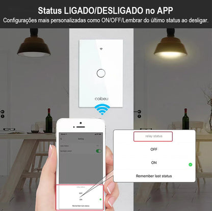 Touch switch, Smart Switch, WiFi switch, control switch, Compatible with Alexa Tuya Google, with neutral