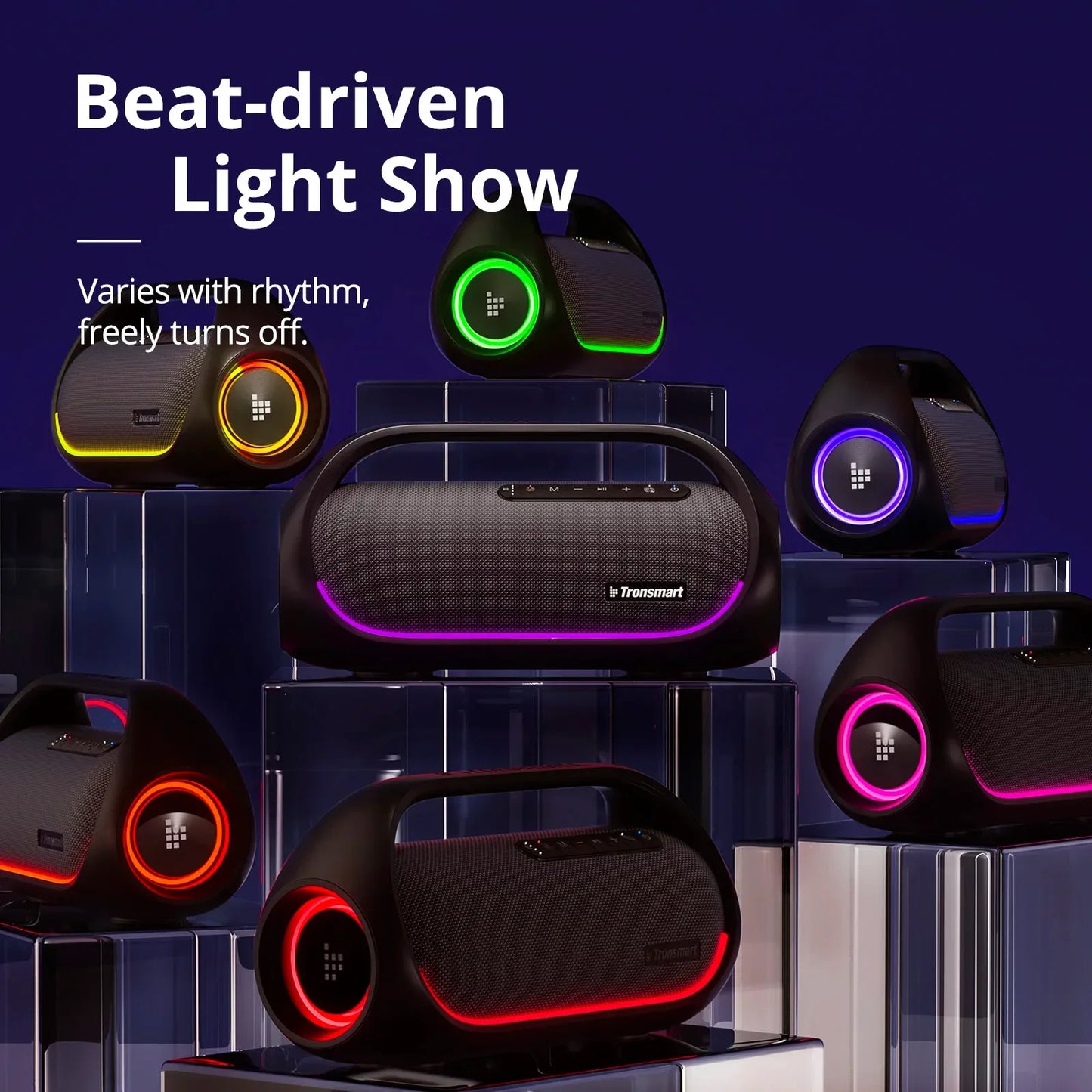 Tronsmart Bang Bluetooth Speaker Portable Party Speaker with Lossless Hi-Res Audio, Heavy Bass, App Control, Portable Handle