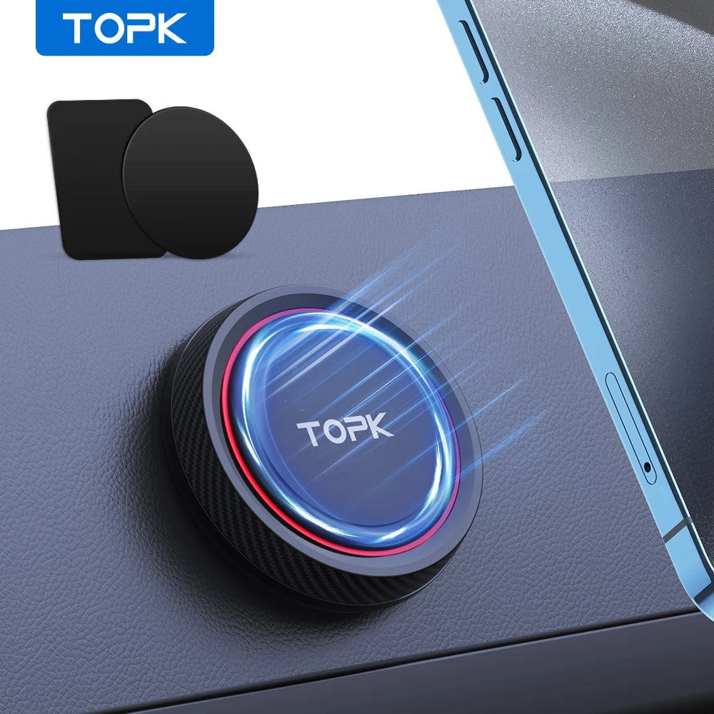 TOPK MagneticCarPhoneHolder Mount - Enhanced Version Strong Magnet 360° RotationHigh/LowTempResistant with Improved Adhesion