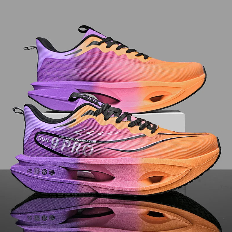 Running Shoes Men Sports Carbon Board Marathon Breathable Light Comfort Women Athletic Sneakers Jogging Tenis Air Cushion 2026