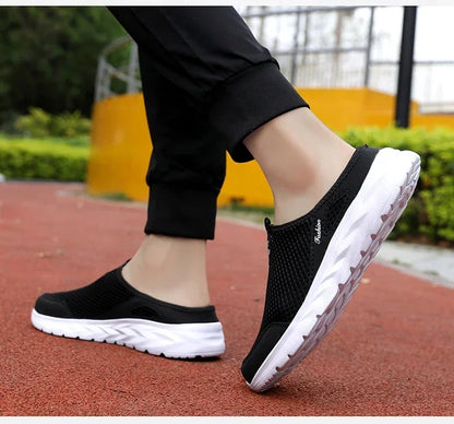YRZL Hot Sale Men Half Slipper High Quality New Design Mesh Shoes Breathable Outdoor Sandals Comfortable Couples Walking Shoes