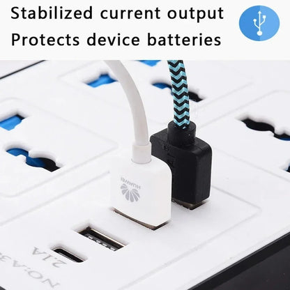 Universal Power Strip AC Outlet With Extension Cable Type C USB Ports Charger Electrical Socket For iPhone POCO Samsung Xiaomi