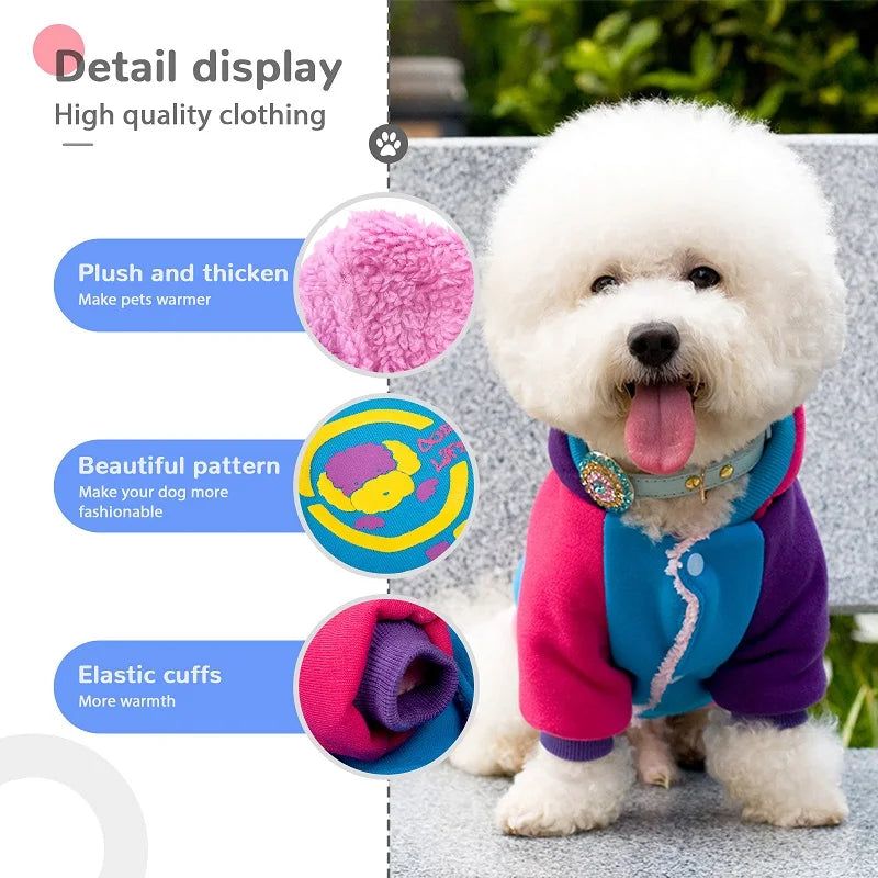 Dog Winter Coat Thick Warm Windproof Clothes Outdoor Lightweight Dog Hoodie Cotton-padded Jacket Chihuahua Yorkshire Pet Apparel