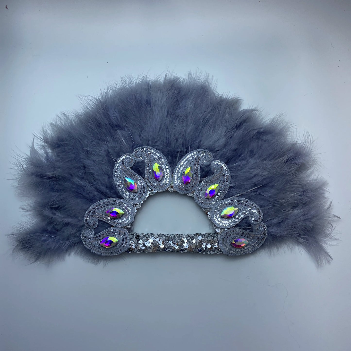 2025 New Design African Turkey Feather Big Fan Ladies Wedding Feather Fan for Bride Double Side Feather Nigerian Feather Handfan