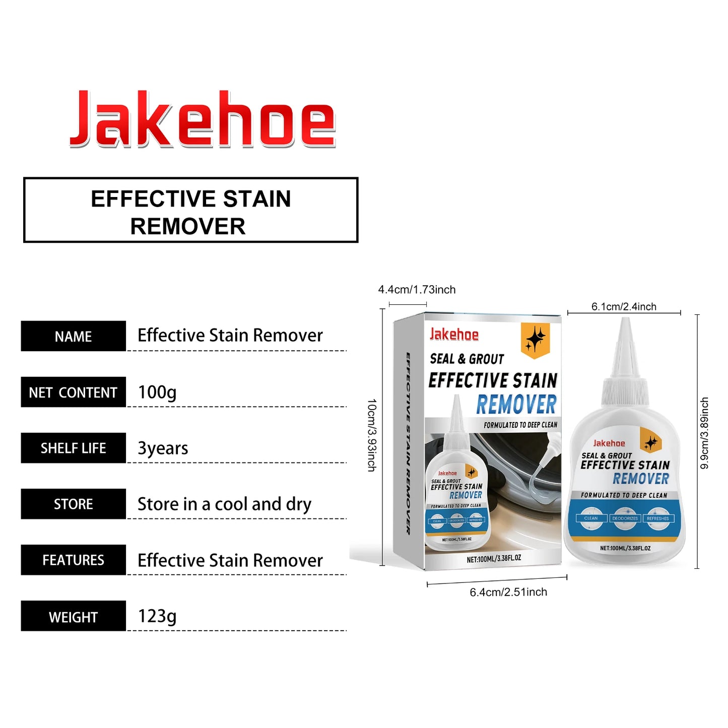 Jakehoe Stain Removal Gel Multipurpose Household Decontamination Cleaning Gel Household Sealing Ring Gap Decontamination Agent