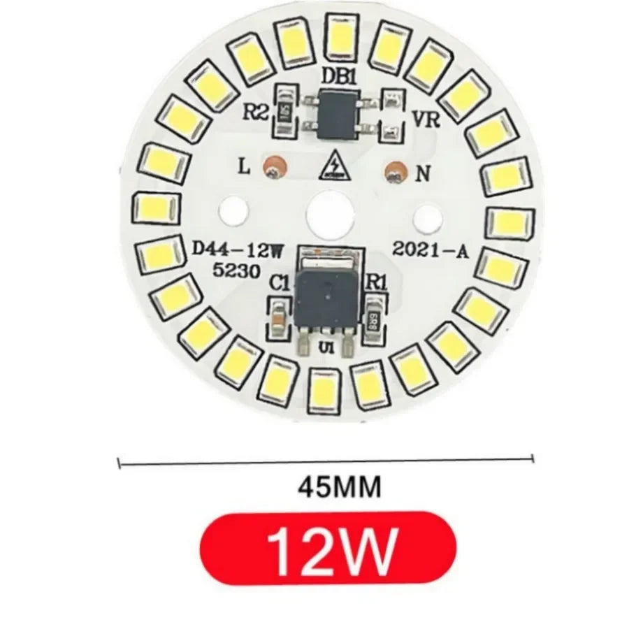 LED Bulb Patch Lamp SMD Plate Circular Module Light Source Plate For Bulb Light AC 220V Led Chip Spotlight Downlight LED Lamp