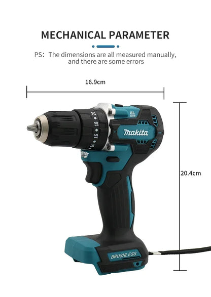 Makita DDF487 18V 10mm Brushless Cordless Drill Driver, Original 2-in-1 Drill & Screwdriver Tool (Batteries Not Included)