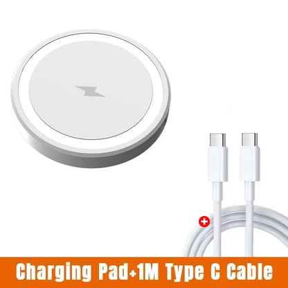 Mini Magnetic Wireless Charger Phone Pad For Magsafe iPhone 17 16 15 14 13 12 Pro Max Airpods 4 Pro Magnet Fast Charging Station