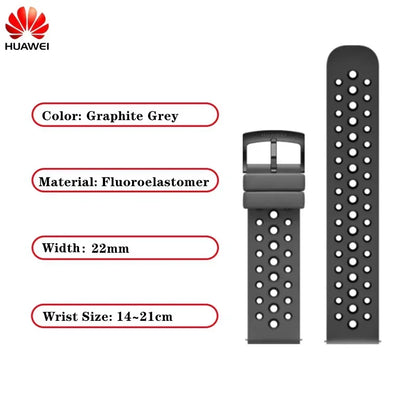 Original FKM Rubber Sport Band for Huawei GT3pro 46mm Titanium Watch Strap GT3 PRO Genuine Leather Band