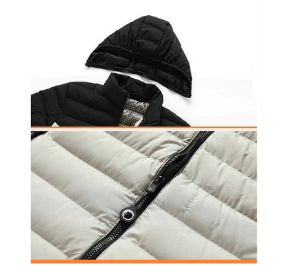 Winter Men's Bomber Padded Jacket Casual Men Cotton Thicken Warm Hooded Parkas Coats Male Thermal Windbreaker Jackets Clothing