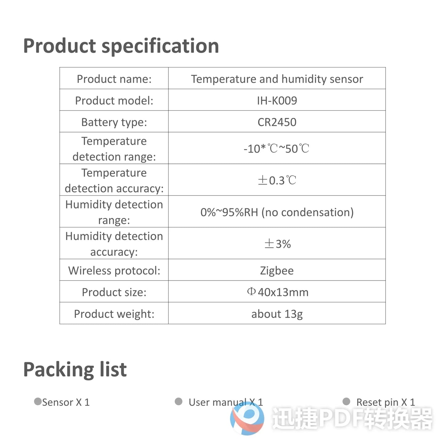 Zigbee Temperature Humidity Sensor Indoor Thermometer Hygrometer App Remote For Smart Home Life Work With Alexa Google Assistant