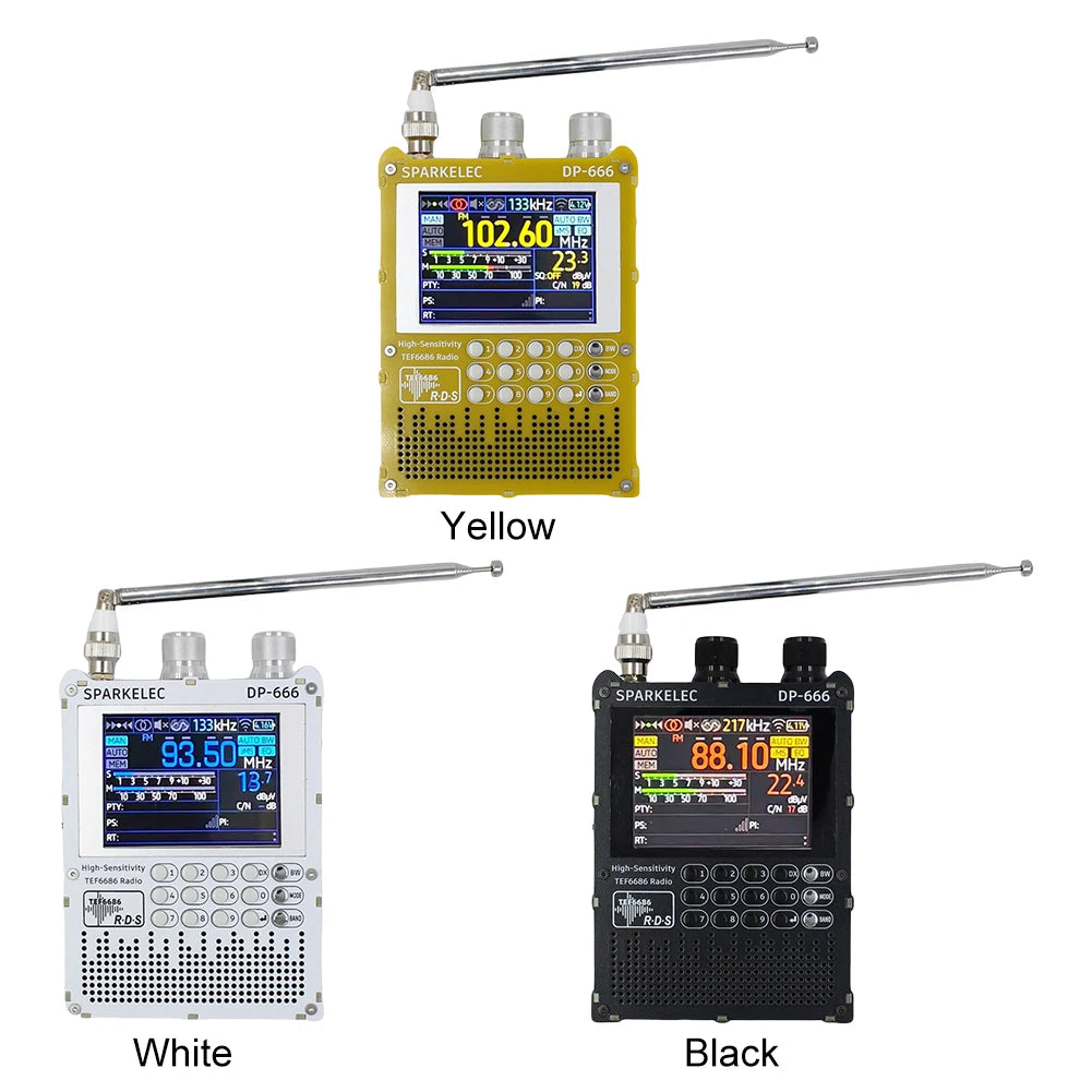 DP-666 TEF6686 Radio High Sensitivity Full Band FM AM Short Wave Radio with LCD Display High Sensitivity DSP Receiver Radio