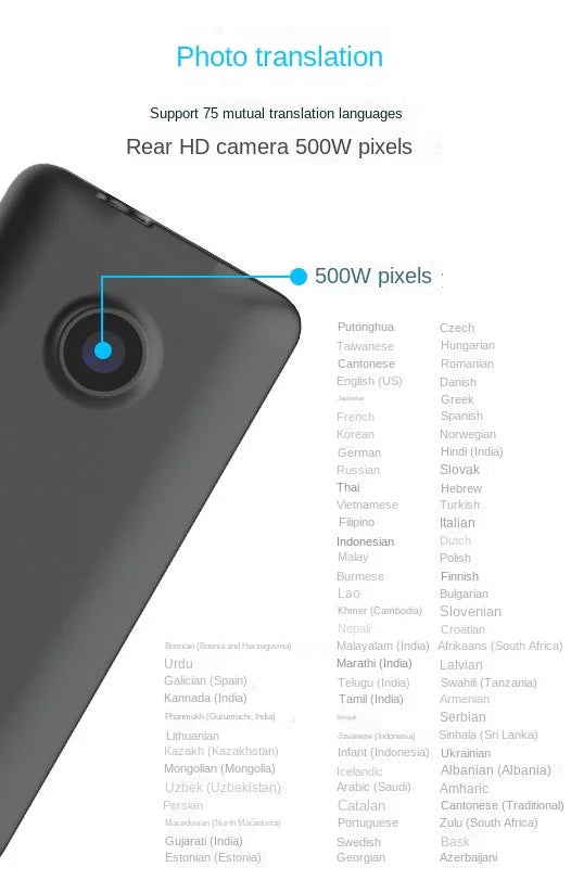 AI Intelligent Voice Translation Machine for 138 Online Languages, Photo Translation, Recording, Transcription, and Translation
