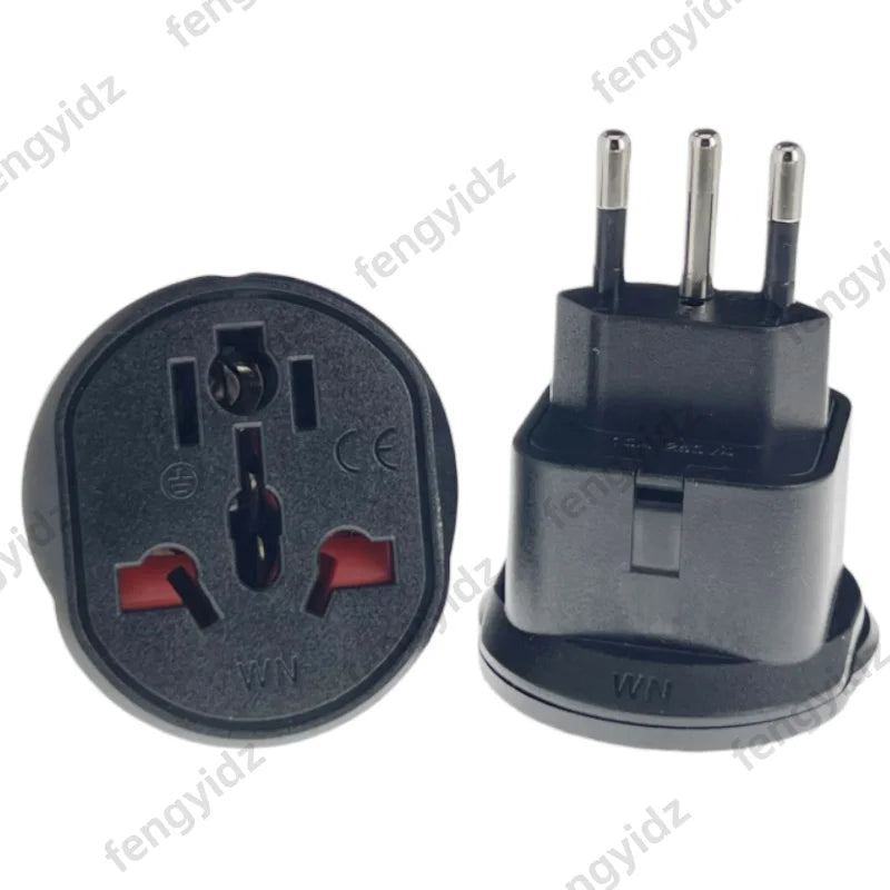 Universal Brazil Plug Adapter 3 Pin EU Euro AU US UK To Brazil Travel Adapter Electric Power Cord Charger Socket Outlet